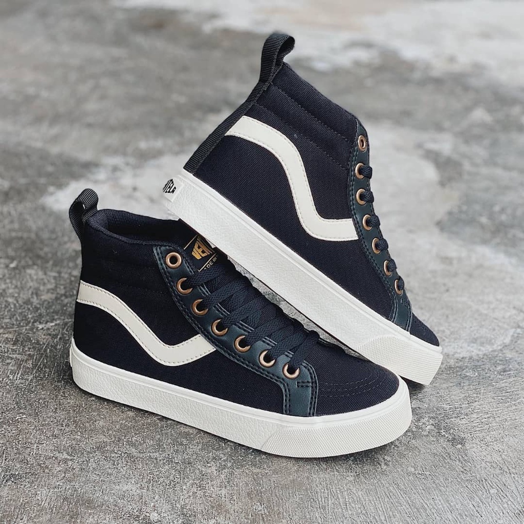 PROMO Ventela Republic High Black Natural White Grey Navy Original Sepatu Vantella