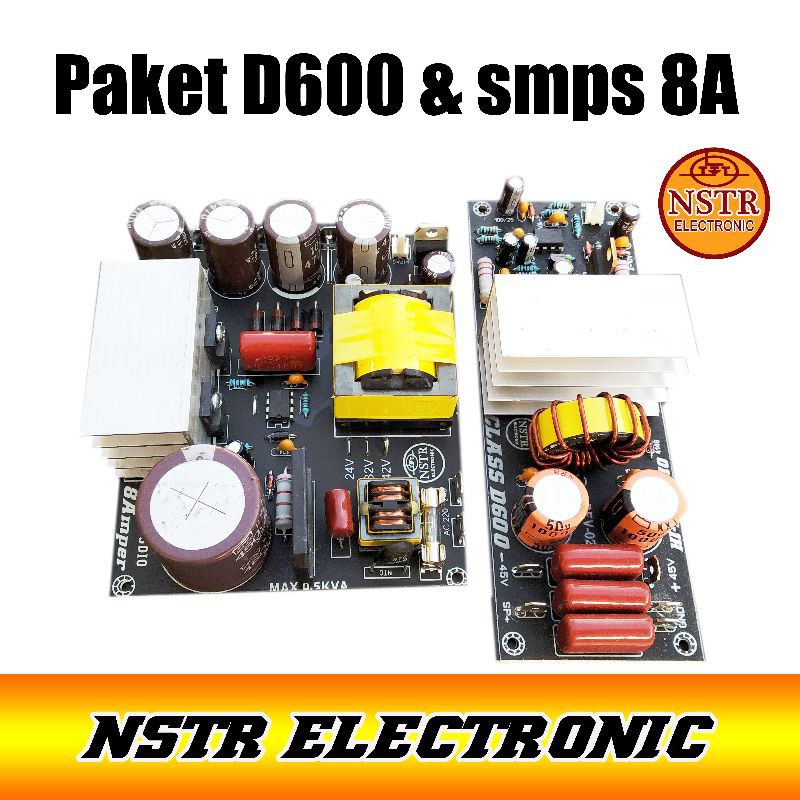 paket power amplifier class d600 dan smps 8A