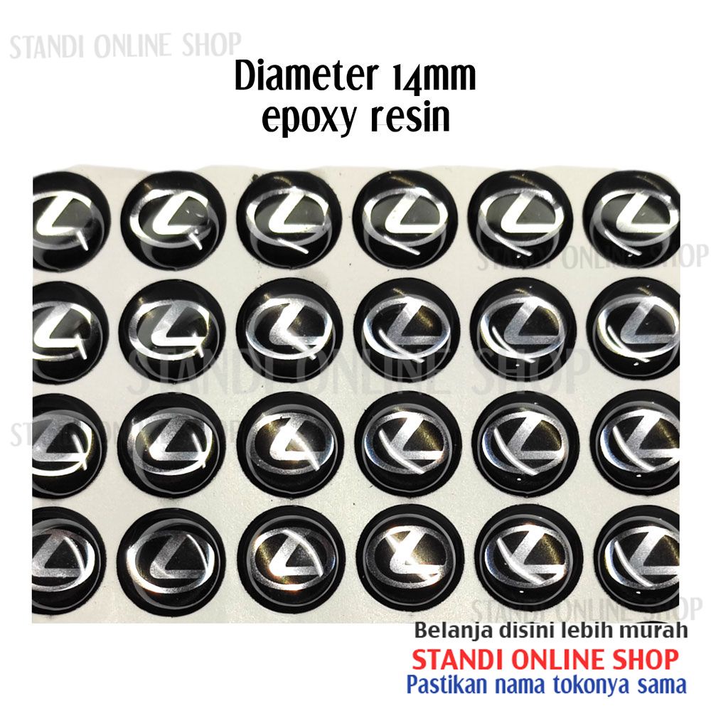 Emblem Kunci Lipat Sticker Logo Bulat 14mm Resin Epoxy VVDI KEYDIY JMD