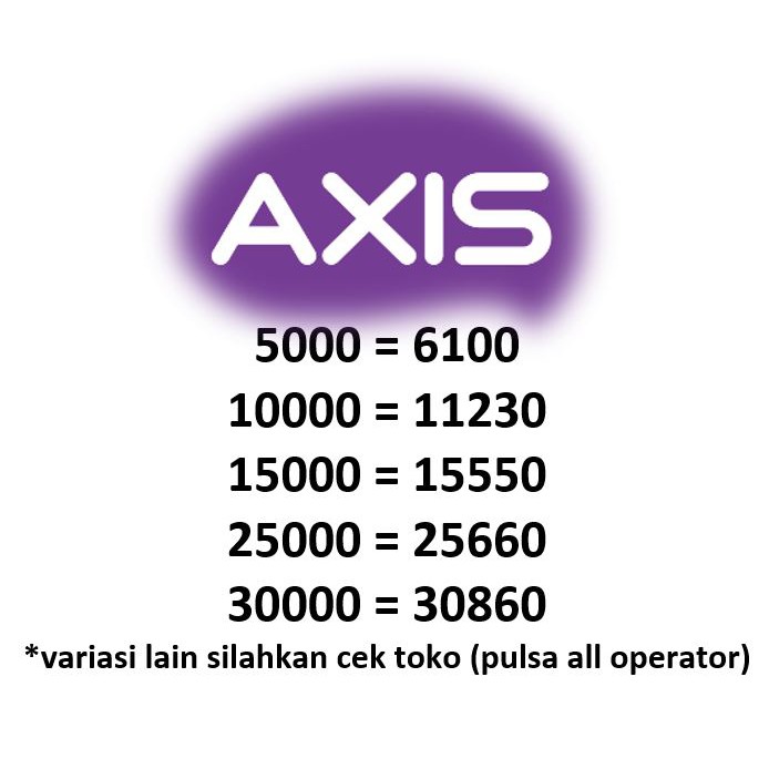 Pulsa axis pulsa axis murah pulsa axis 5000