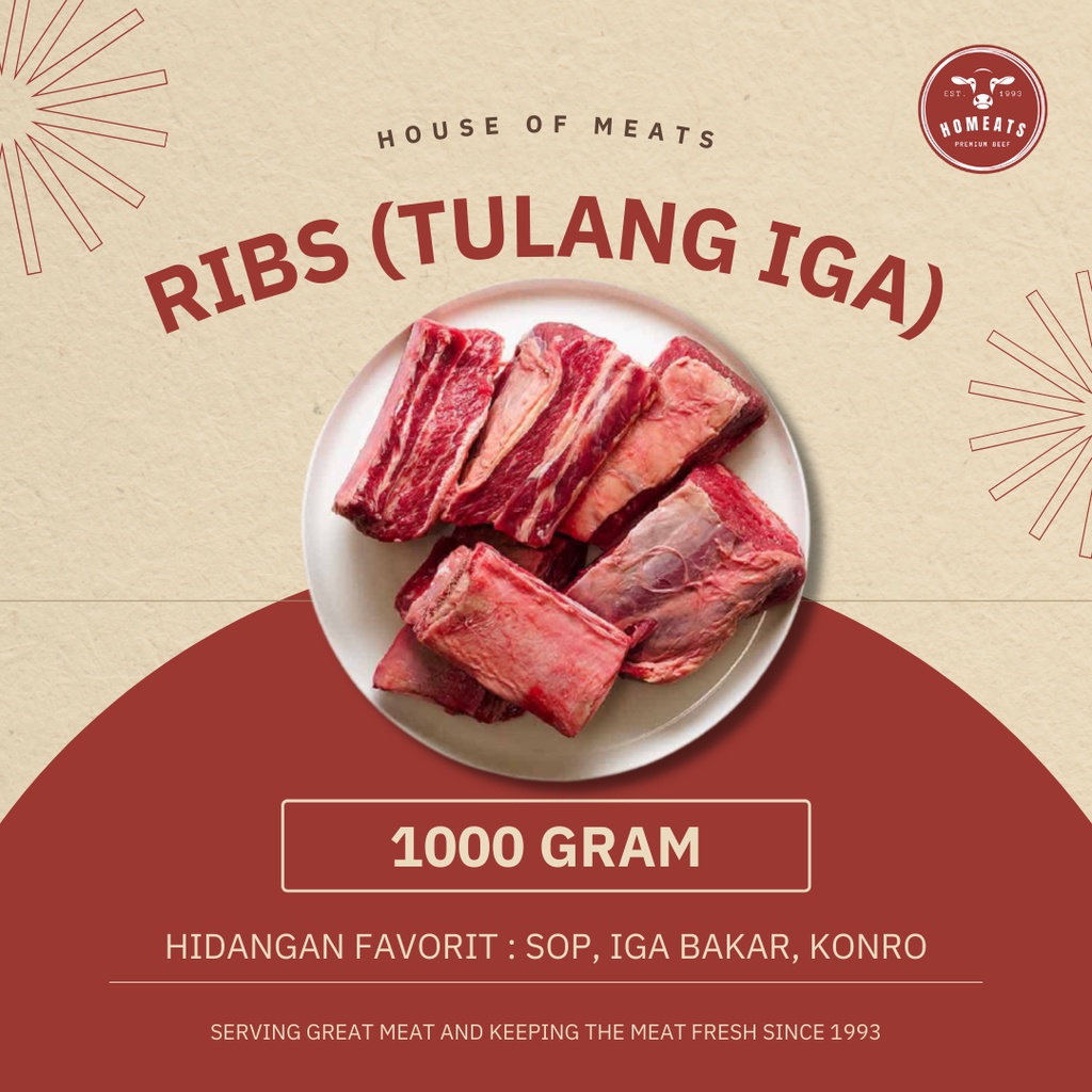 Tulang Iga Sapi Lokal Segar Gondrong Sop Konro Bakar Jando Tulang Muda Rangu Short Ribs Premium Fres