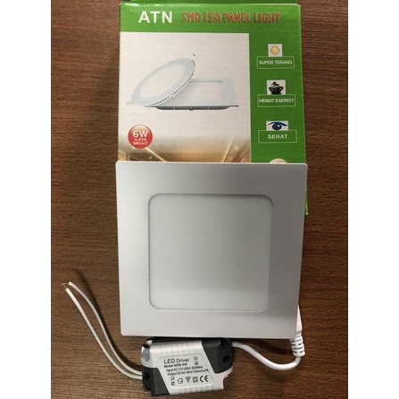Downlight Panel 6 W Kotak LED 6 Watt ATN Fitting Lampu ATN