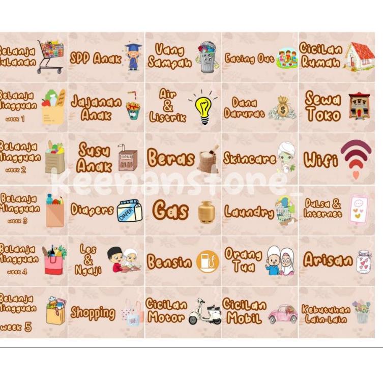 

Promo Spesial | NnK Stiker dompet keuangan / stiker financial planner |Trend@ready