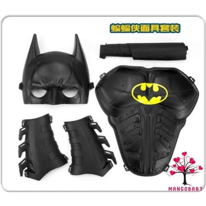 Bisa COD...paket topeng armor pelindung tangan batman buat anak halloween