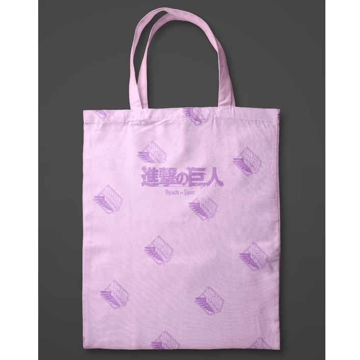 Totebag Premium SNK Lilac Attack on Titan Tas Anime Wibu