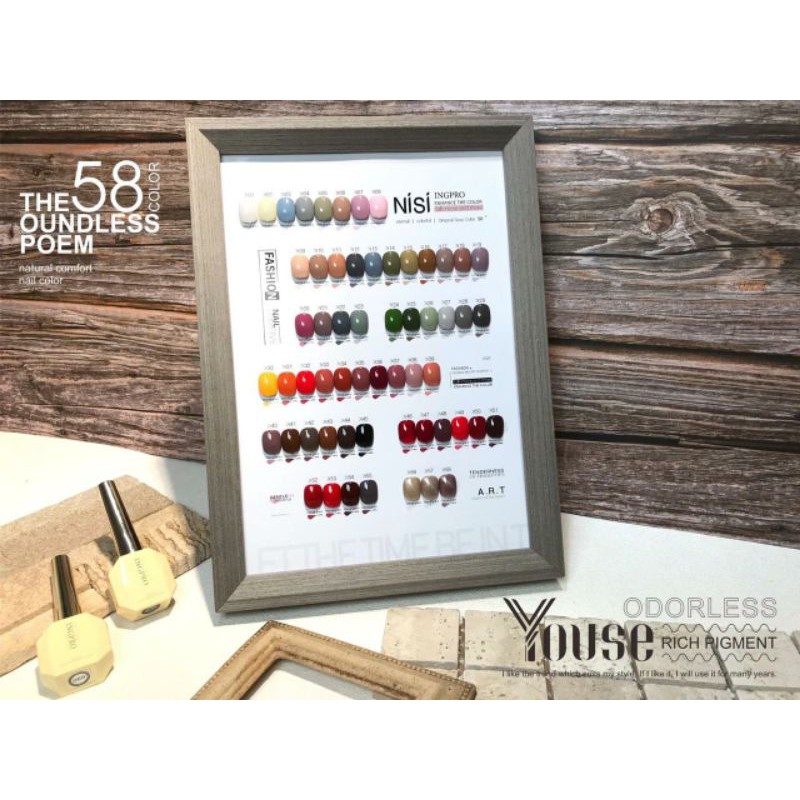NISI INGPRO 58 WARNA NAIL GEL POLISH KUTEK GEL SET LONG LASTING