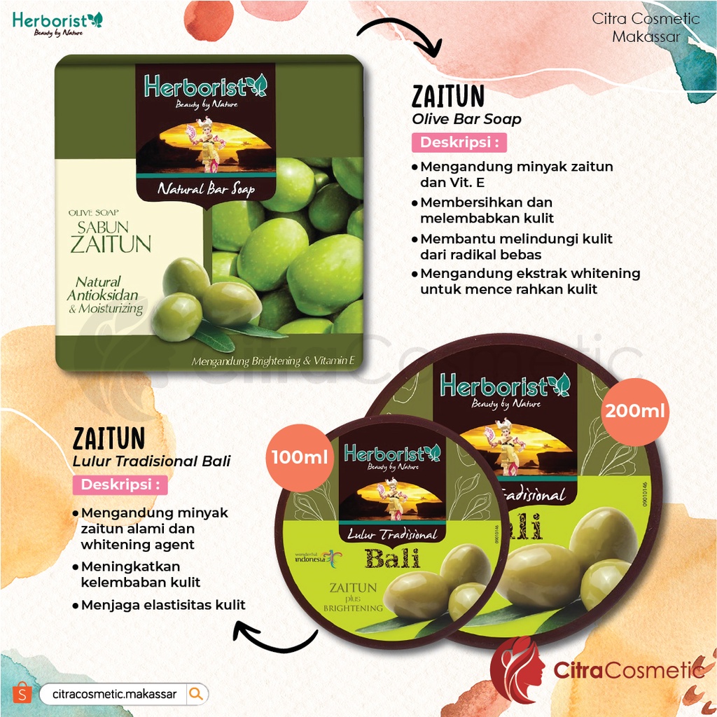 Herborist  Zaitun  dan Tea Tree Shampoo | Body Wash | Facial Foam | Facial Mask