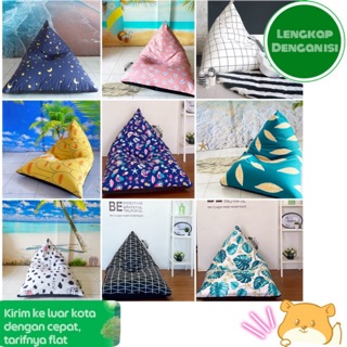 PROMO Kursi santai bean bag Triangel PLUS ISI Motif Lucu PROMO Kursi santai bean bag Triangel PLUS ISI Motif Lucu