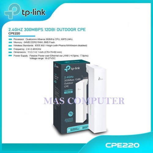 TP-LINK CPE220 300Mbps Wireless N Access Point / TP-LINK CPE220 Outdoor