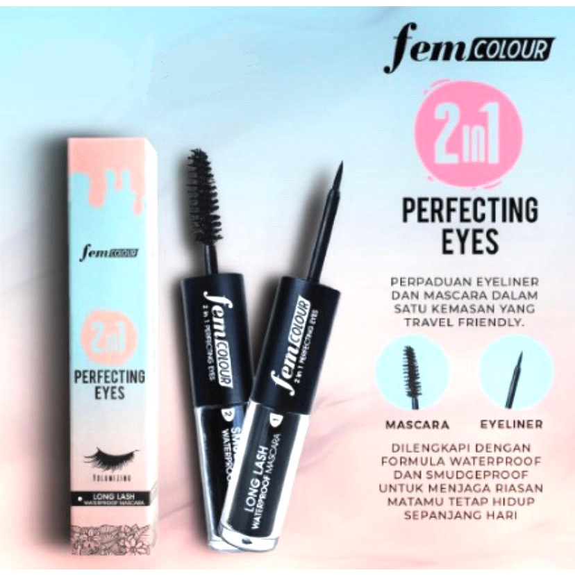 Fem Colour 2in1 Perfecting Eyes - Maskara - Eyeliner