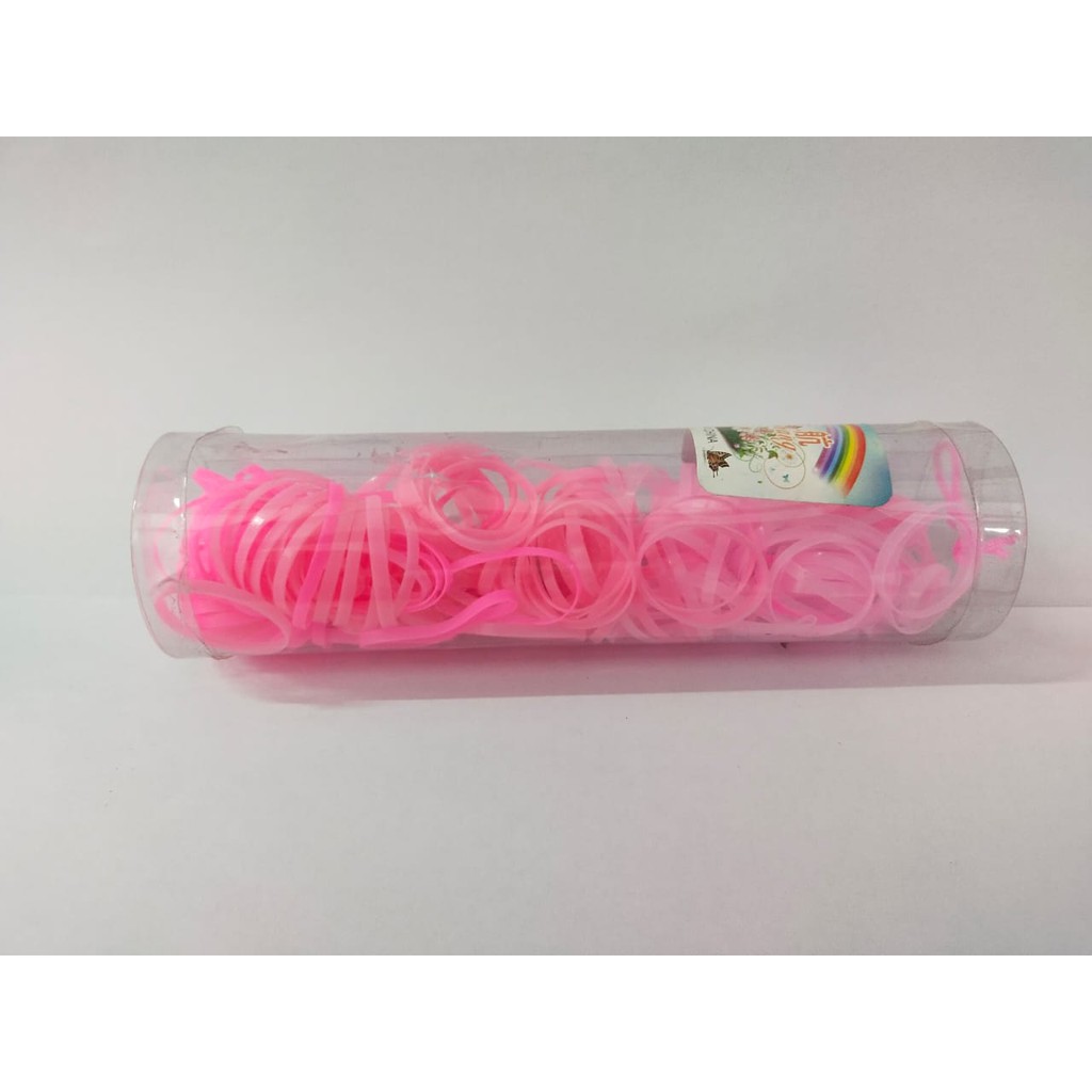 BRGUNIK Lot Ikat Rambut Polos Gelang Kunciran Iket Head-Band Bahan Karet Warna Warni Murah R129-KOTAK 220PCS F