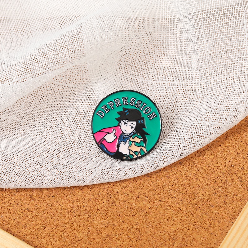 Bros Pin Desain Anime Around Depressed Boy Untuk Hadiah Teman