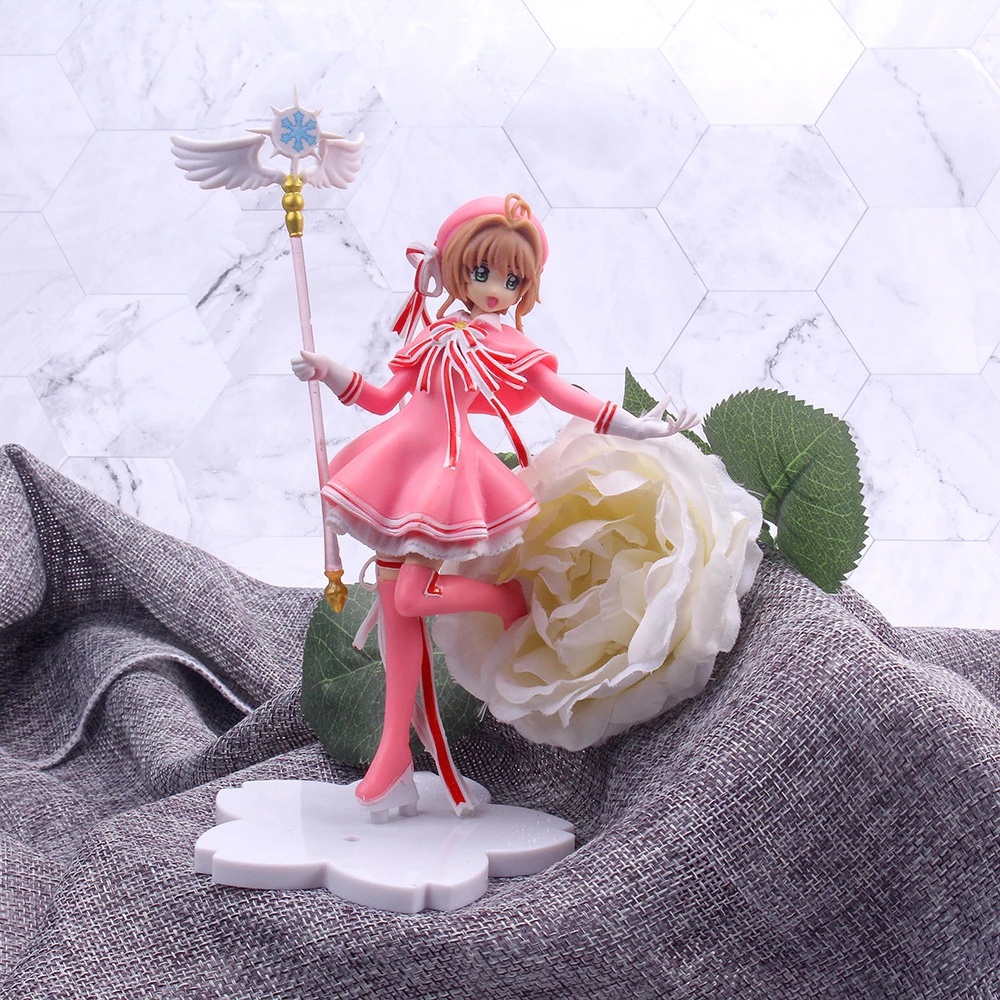 QUINTON Cake Decorations Captor Sakura Lovely Cardcaptor Action Figure Anime Figure Toys Gifts Figure Models PVC Magic Wand Girls