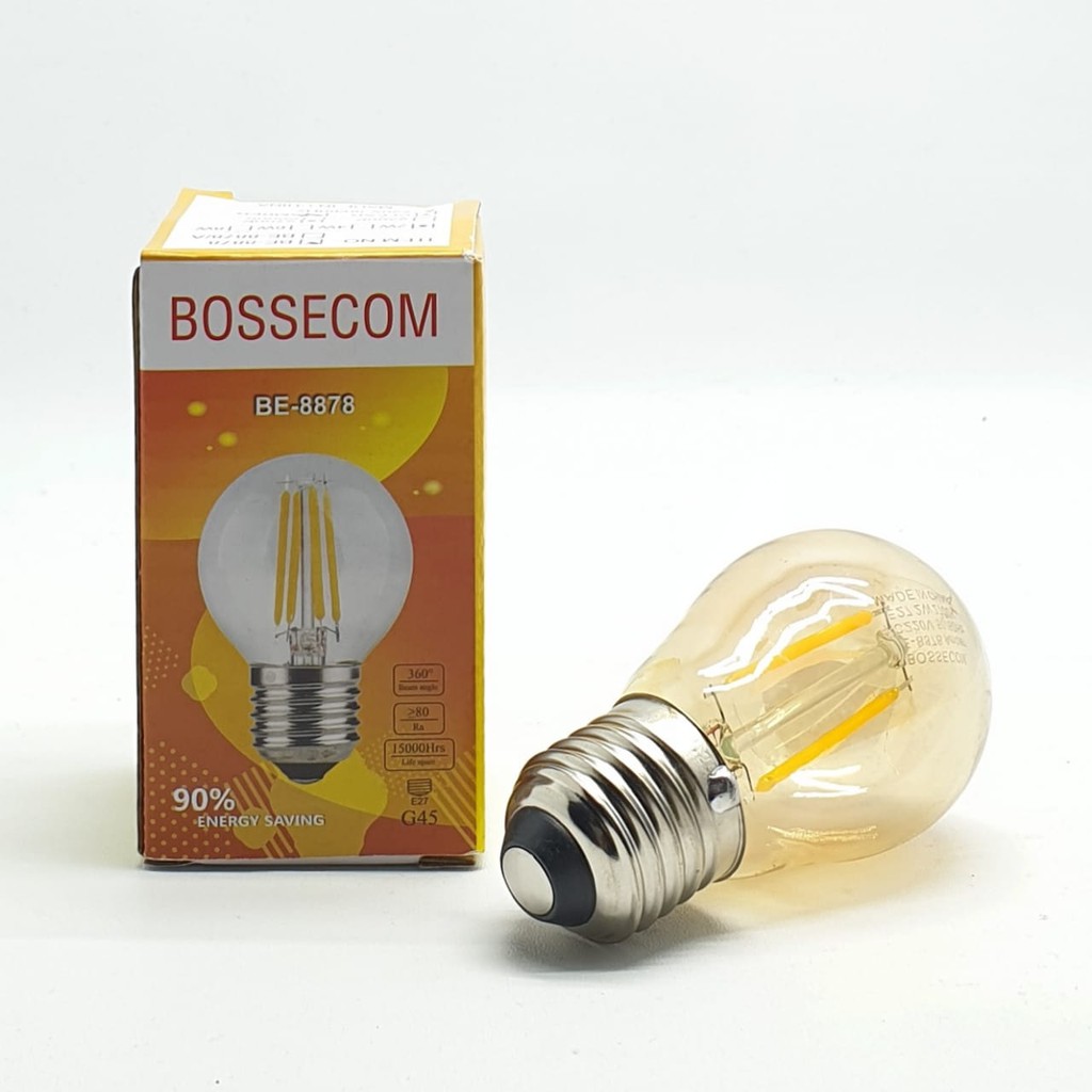 BSC BE-8878 2W E27 G45 2700K Kuning AMBER Lampu Led Filamen Edison Cafe