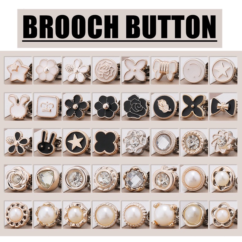 Brooch Button Bros Button New Brooch Bros Dagu/Bros jilbab/ Peniti jilbab /Brooch bahu untuk jilbab