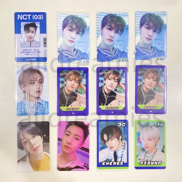 matching game card jaemin set - id card universe unsealed set (haechan jeno yuta) - trading card gli