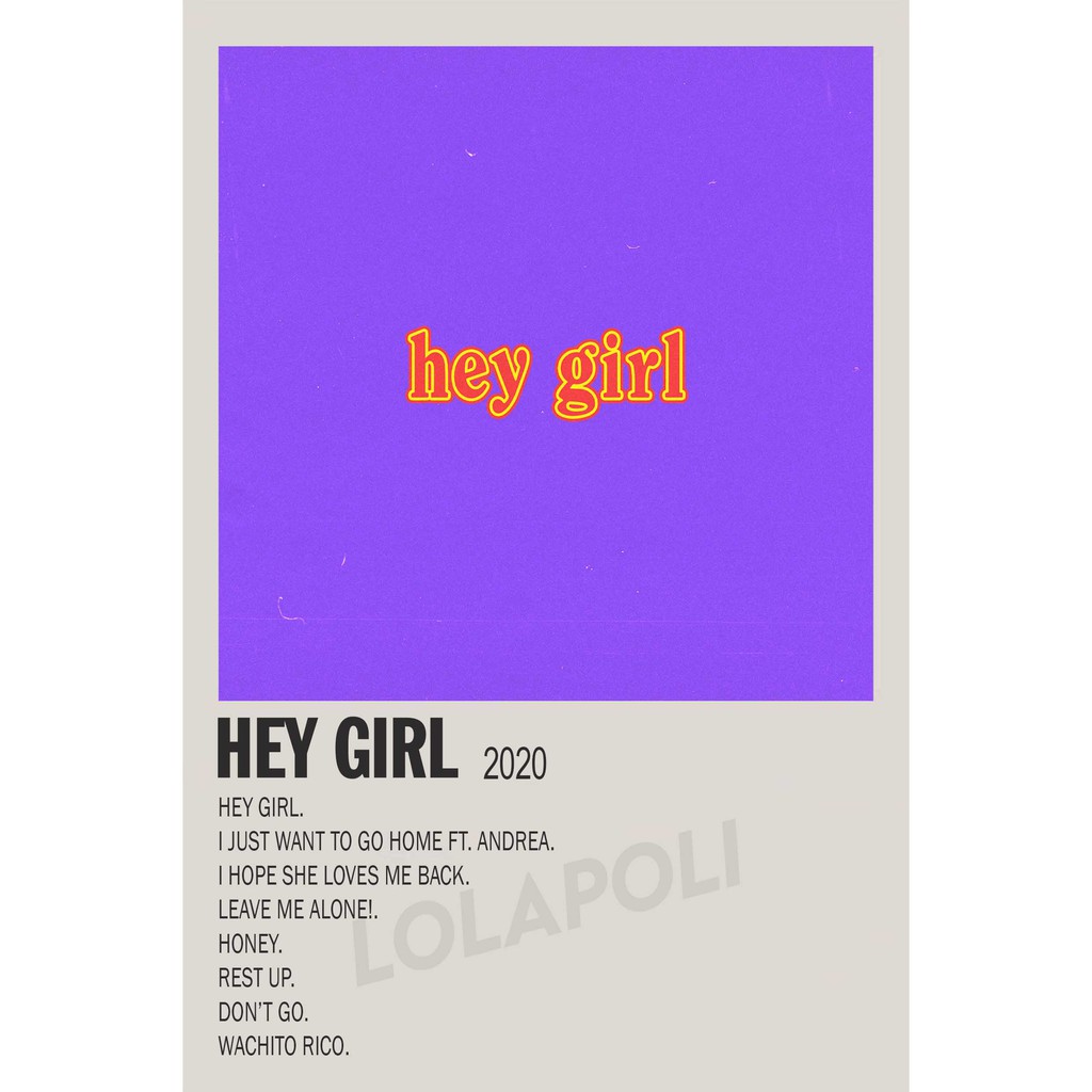 Poster Cover Album Hey Girl - Boy Pablo