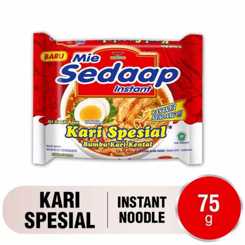 

SEDAAP Mie Instan Kari Spesial Kental 75gram×5pcs