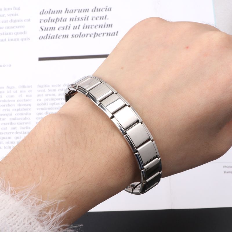 Siy Gelang Manset Elegan Novelty Gelang Stainless Steel Gelang Rantai Stretch