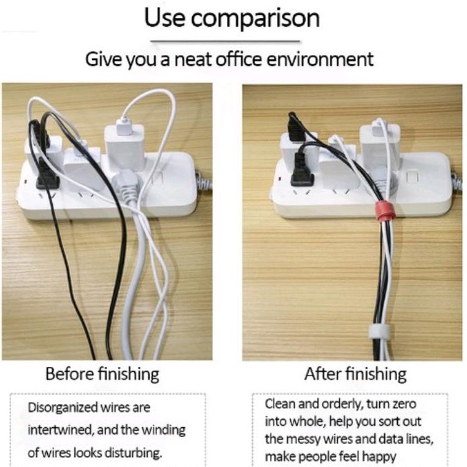 Pengikat Kabel Polos - Velco Strap binder cable penjepit penggulung