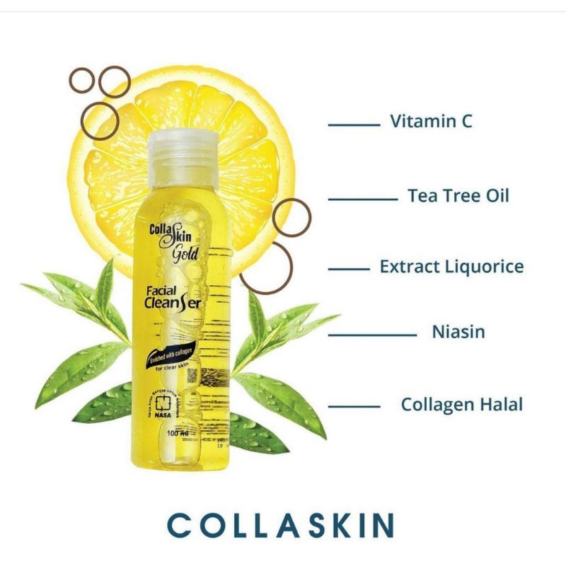 CollaSkin Gold Facial Cleanser 100 ml - mengandung kolagen halal