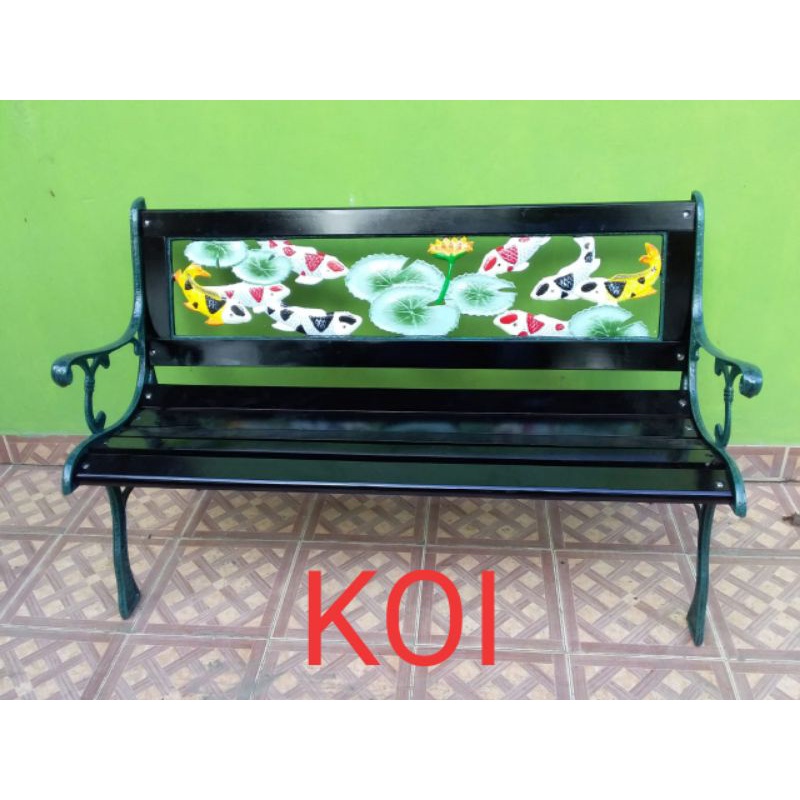 Jual Kursi Taman Atau Kursi Terasbesi Campur Kayu | Shopee Indonesia