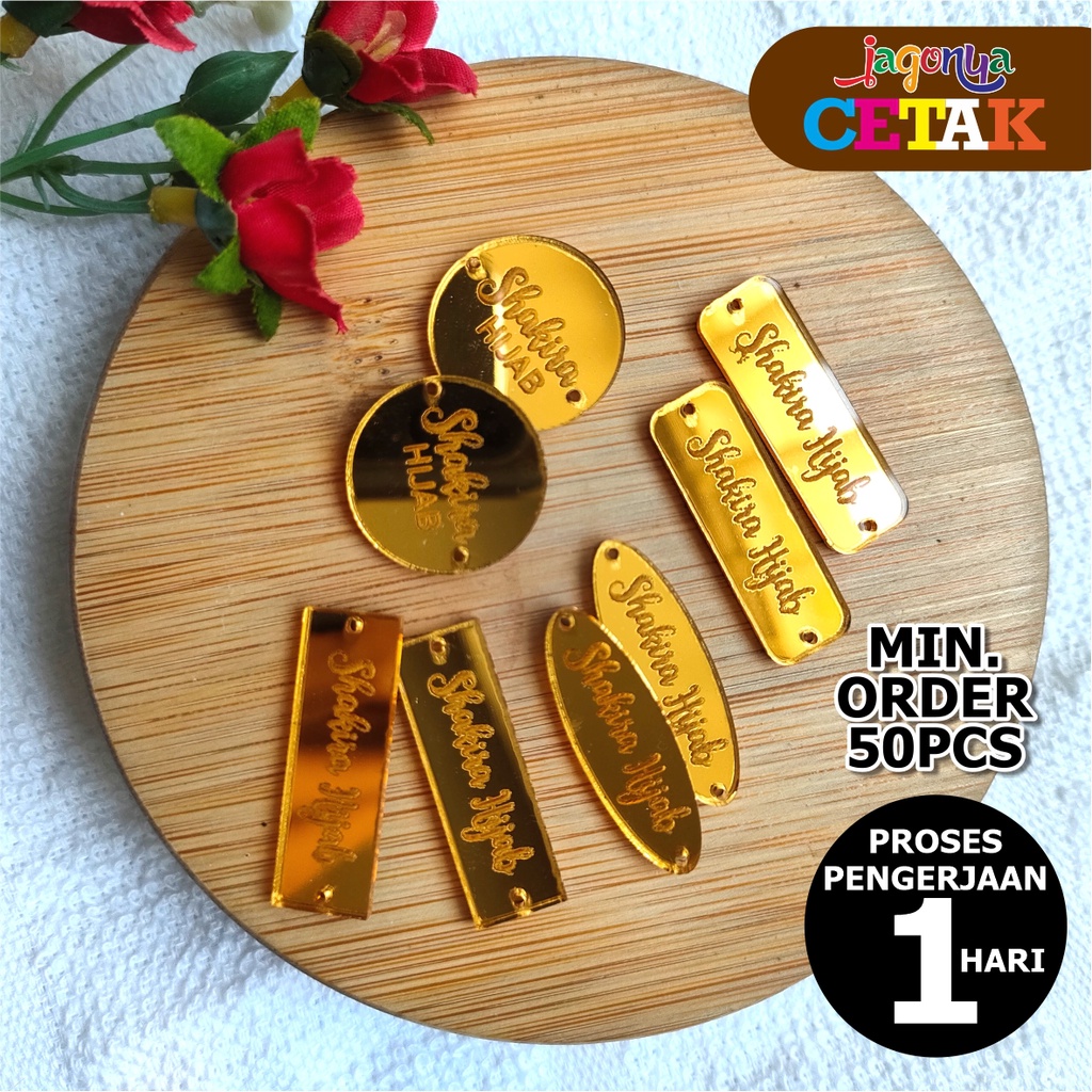 Label Hijab Akrilik | Label Hijab Branding | Rebranding Hijab, Gamis, Baju