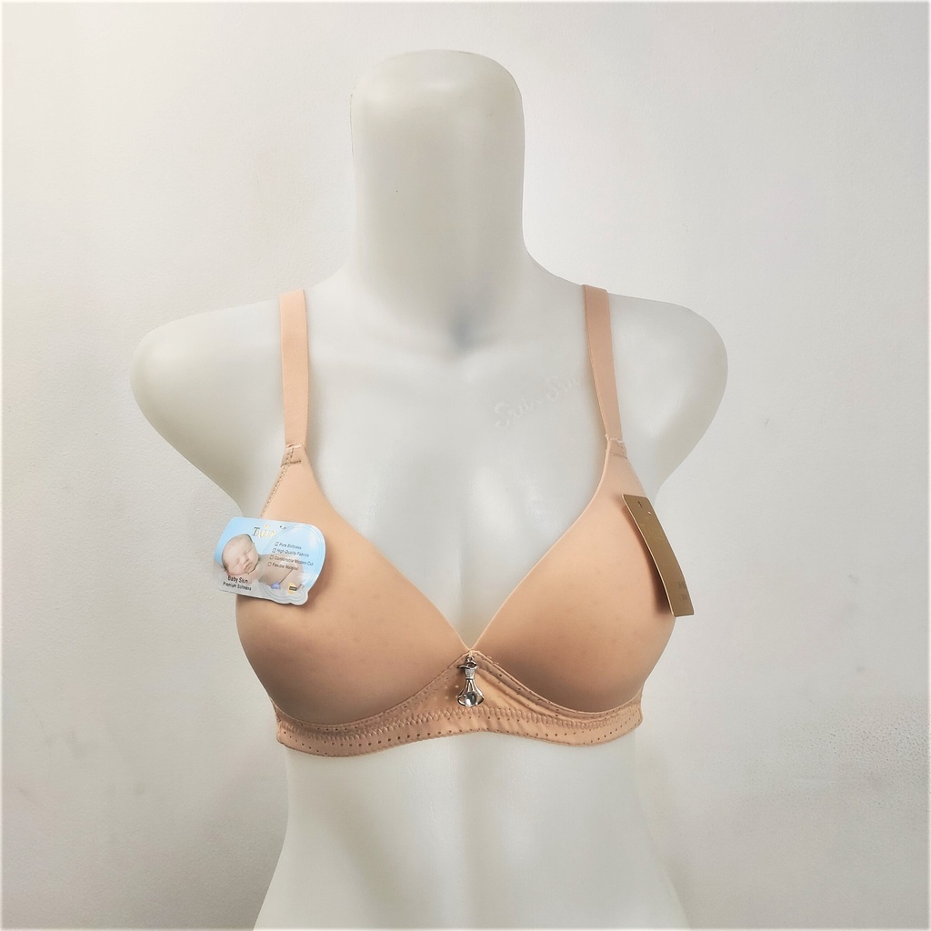 Tally 3141 Bra Tanpa Kawat Berbahan Baby Skin yang Lembut dan Berpori dengan Ukuran 36 - 42