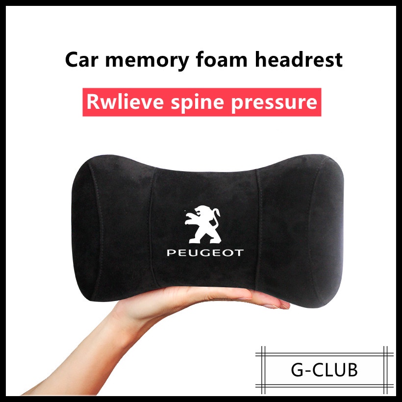 G-club Bantal Leher Memory Foam Lembut Nyaman Untuk Peugeot 508 5008 408 208 206