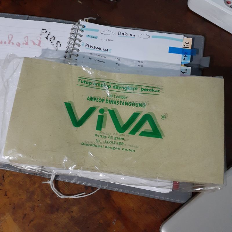 

amplop coklat ukuran 14x27 cm