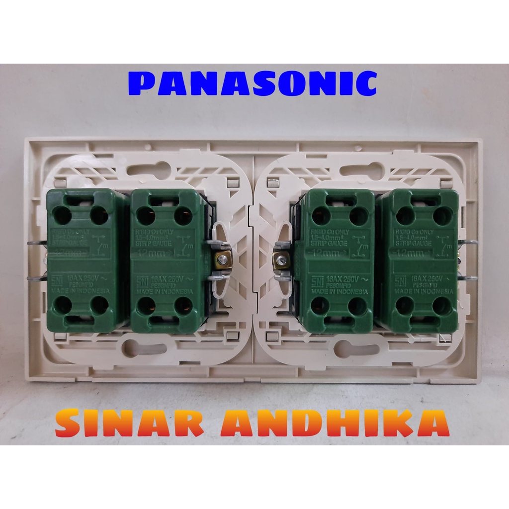 SAKLAR SERI KECIL DOUBLE SILVER STYLE E PANASONIC WESJ 78049MWS+WESJ 5931MWS