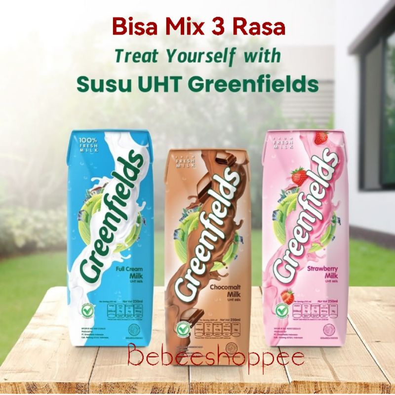 

Susu Greenfields UHT 250 ml | Full Cream Coklat Strawberry | Harga Grosir Kartonan SUSU GREENFIELD UHT 250 ML 1 DUS