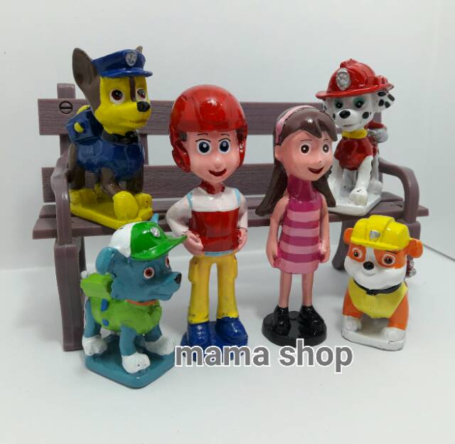 Topper Cake Figure Paw Patrol / Patung Kue / Boneka Cake / Hiasan Kue Ultah