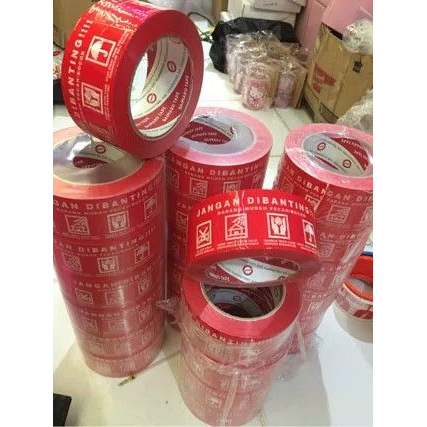 

q4AD5s Lakban Fragile Dasar Merah - Merk Daimaru As71S0D