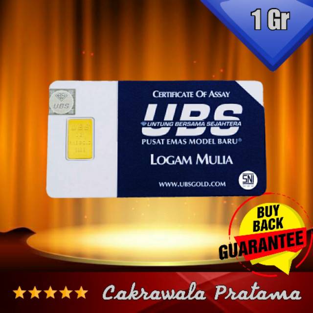 1 Gram Logam Mulia Emas UBS | Shopee Indonesia