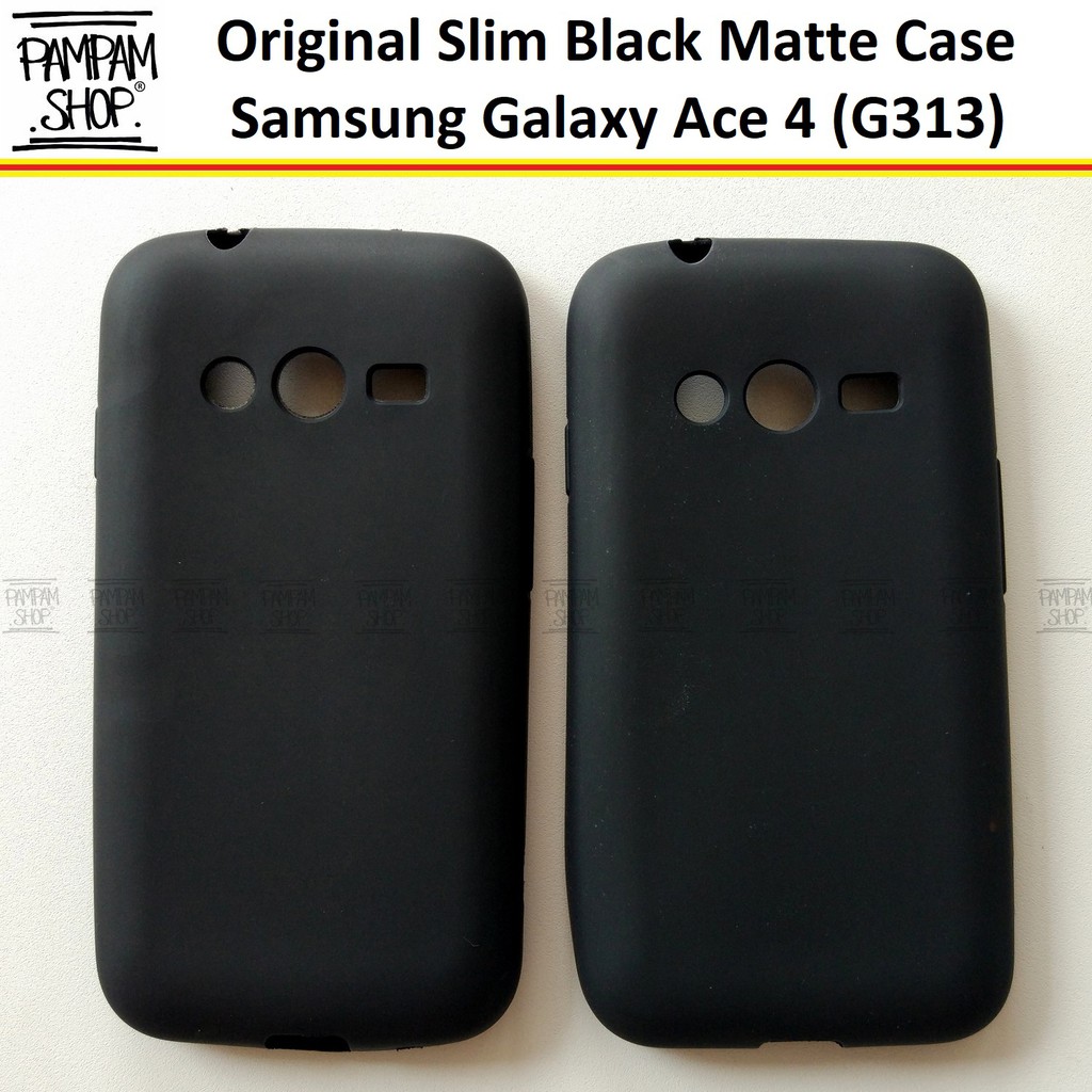 Soft Case Slim Black Matte Samsung Galaxy Ace 4 G313 Ultrathin Ultra Thin Blackmatte Softcase Ori