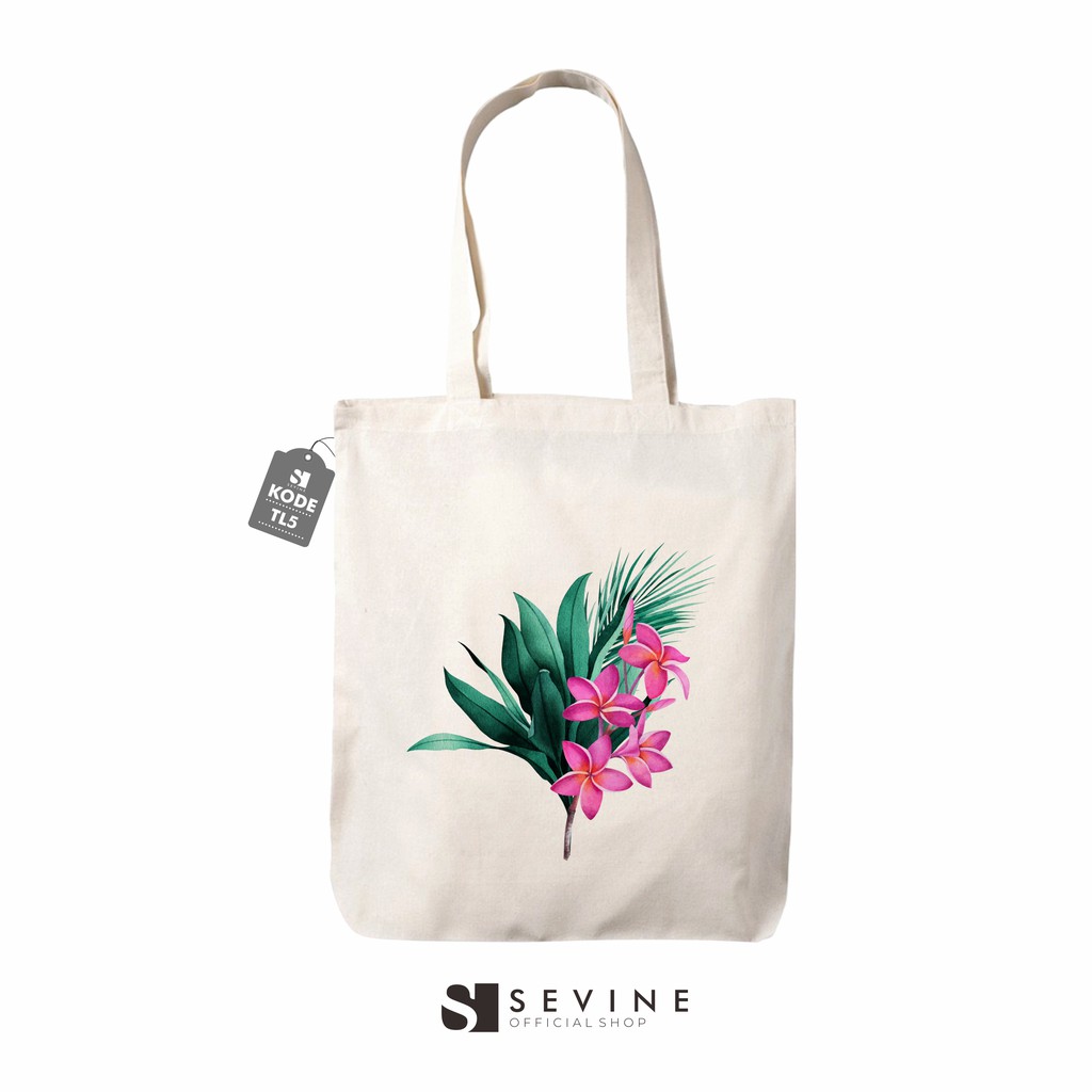 Sevine Totebag Tas Wanita Tote Bag Resleting Laptop Tropical Series - TL