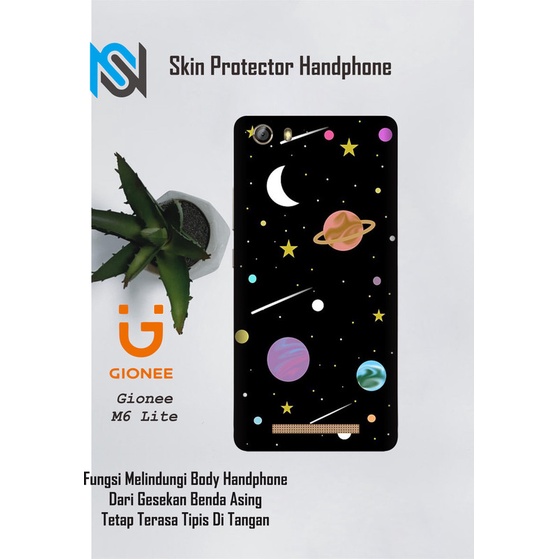 Isi 2pcs Garskin Hp Gionee M6 Lite Motif plan - Free Custom Motif