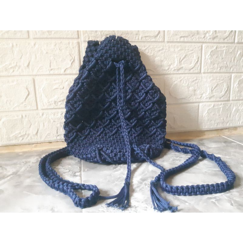 TAS RANSEL RAJUT||TAS RAJUT WANITA||TAS TALI KUR||