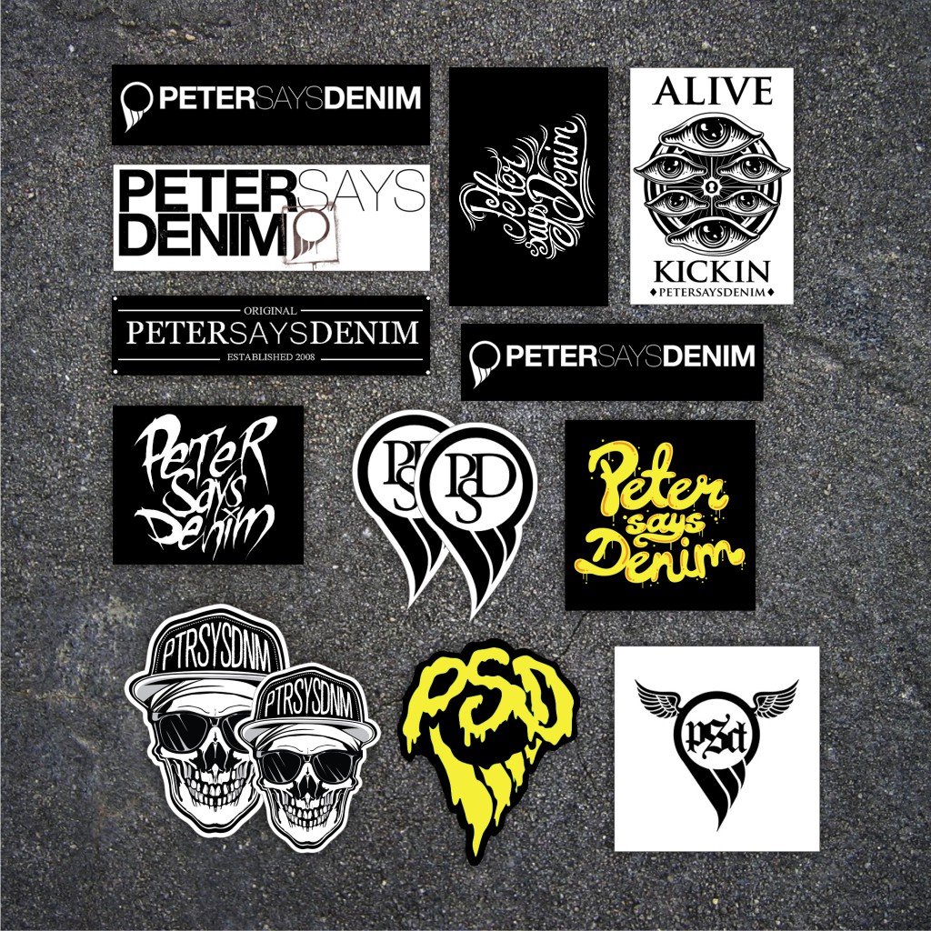 Stiker distro brand PSD / Sticker Pack | Shopee Indonesia