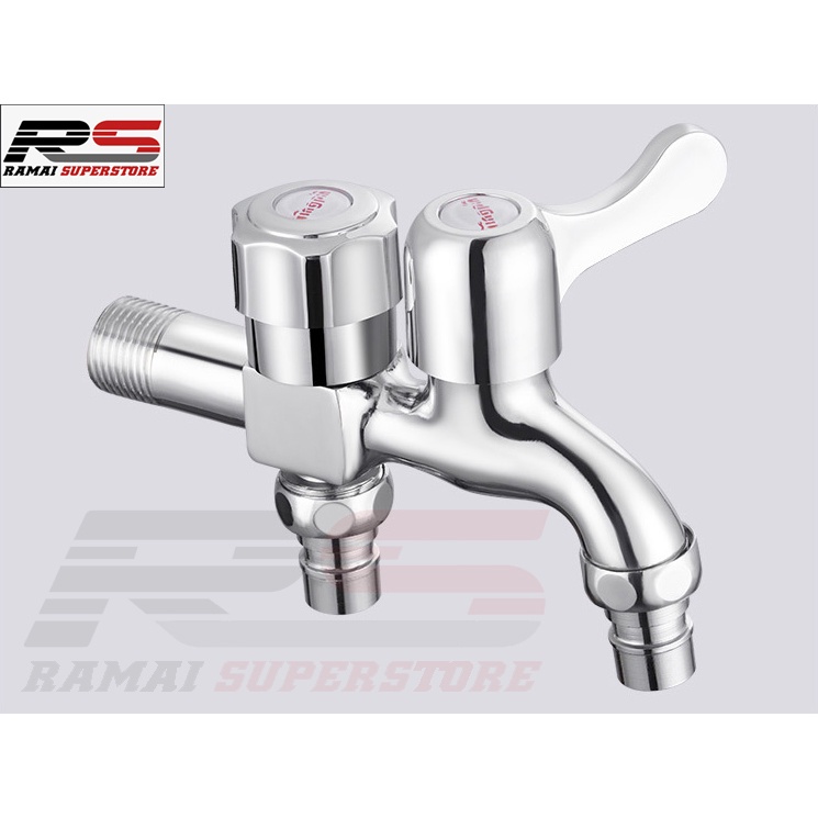 Kran Cabang Keran Shower Cabang Faucet Tembok Kamar Mandi 2 Way