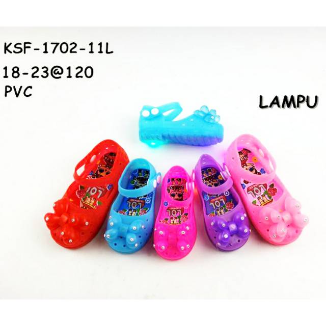 Sun-KSF Sepatu Jelly LED LOL 1702-11L