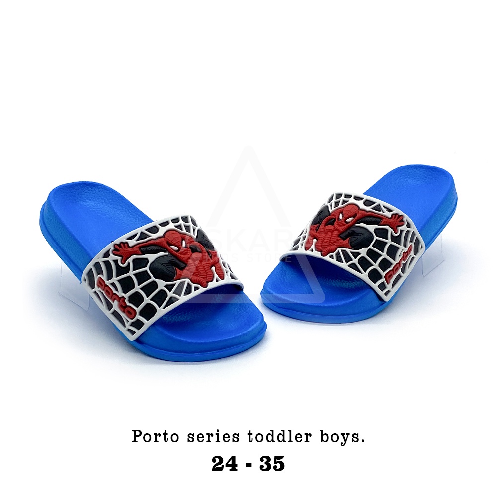 AKS - Sandal Kokop Anak Laki-laki Port0 1023 Model Selop Spiderman keren 2 - 9 Tahun