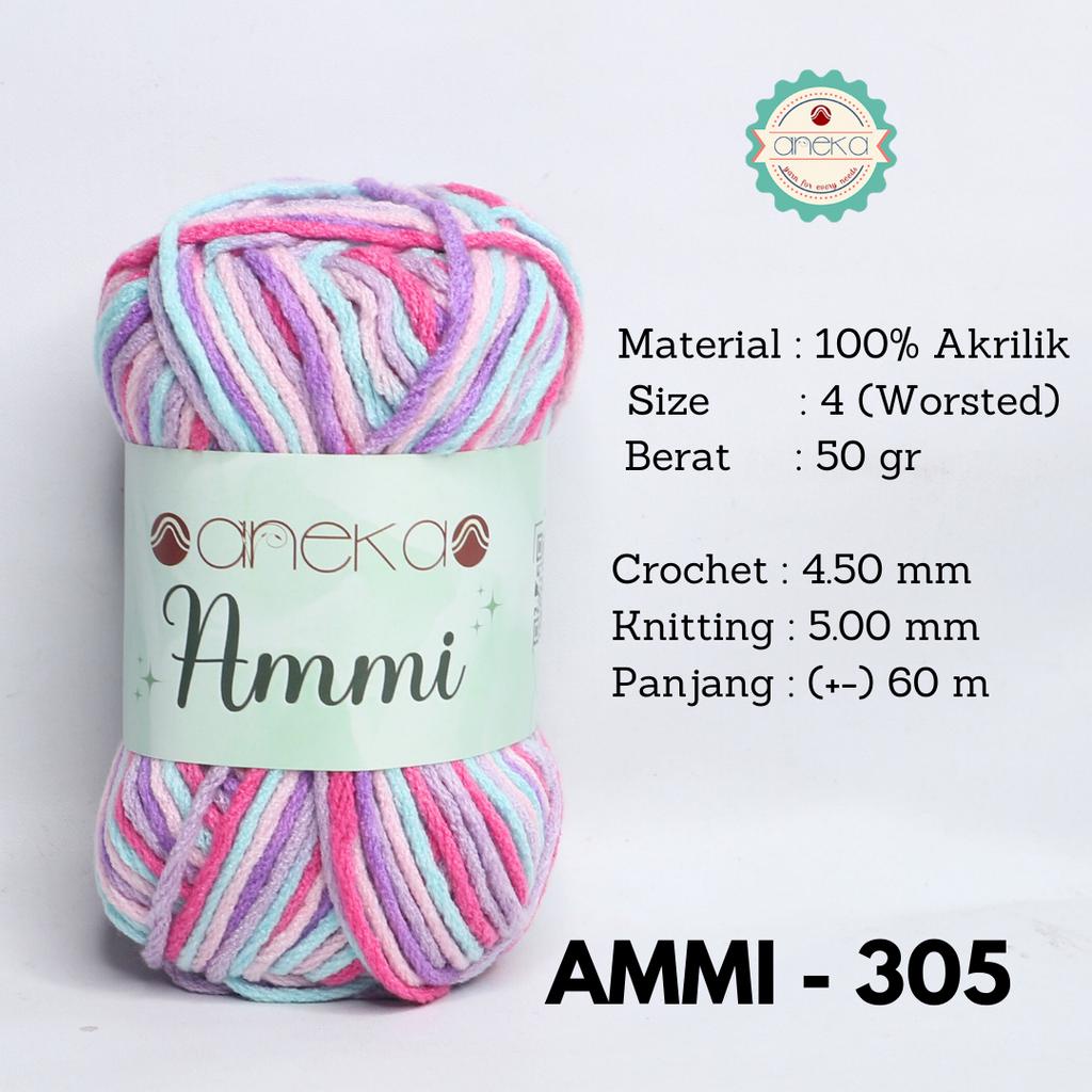 Benang Rajut Ammi / 100% Acrylic / 6 Ply Akrilik - 305