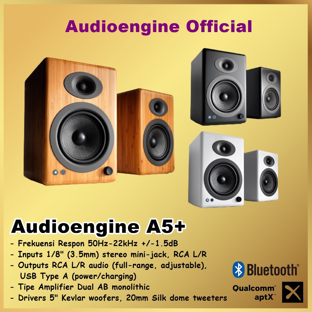 Audioengine A5+ A5 Plus A5Plus Wireless Bluetooth Stereo Sound Speaker