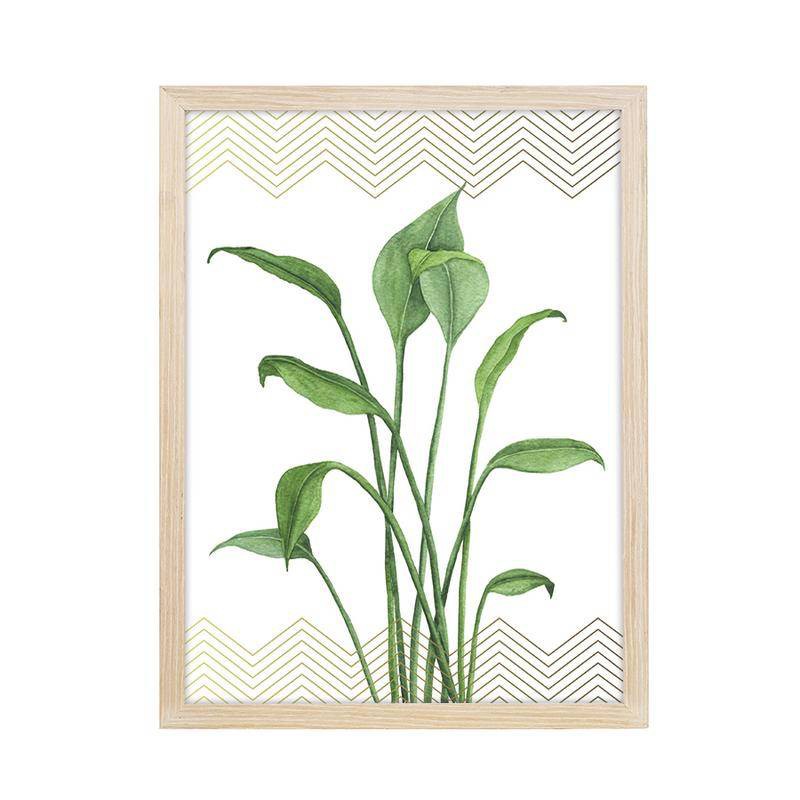 

JYSK Hiasan Dinding Wall Decoration Leaves Gold 27X35CM