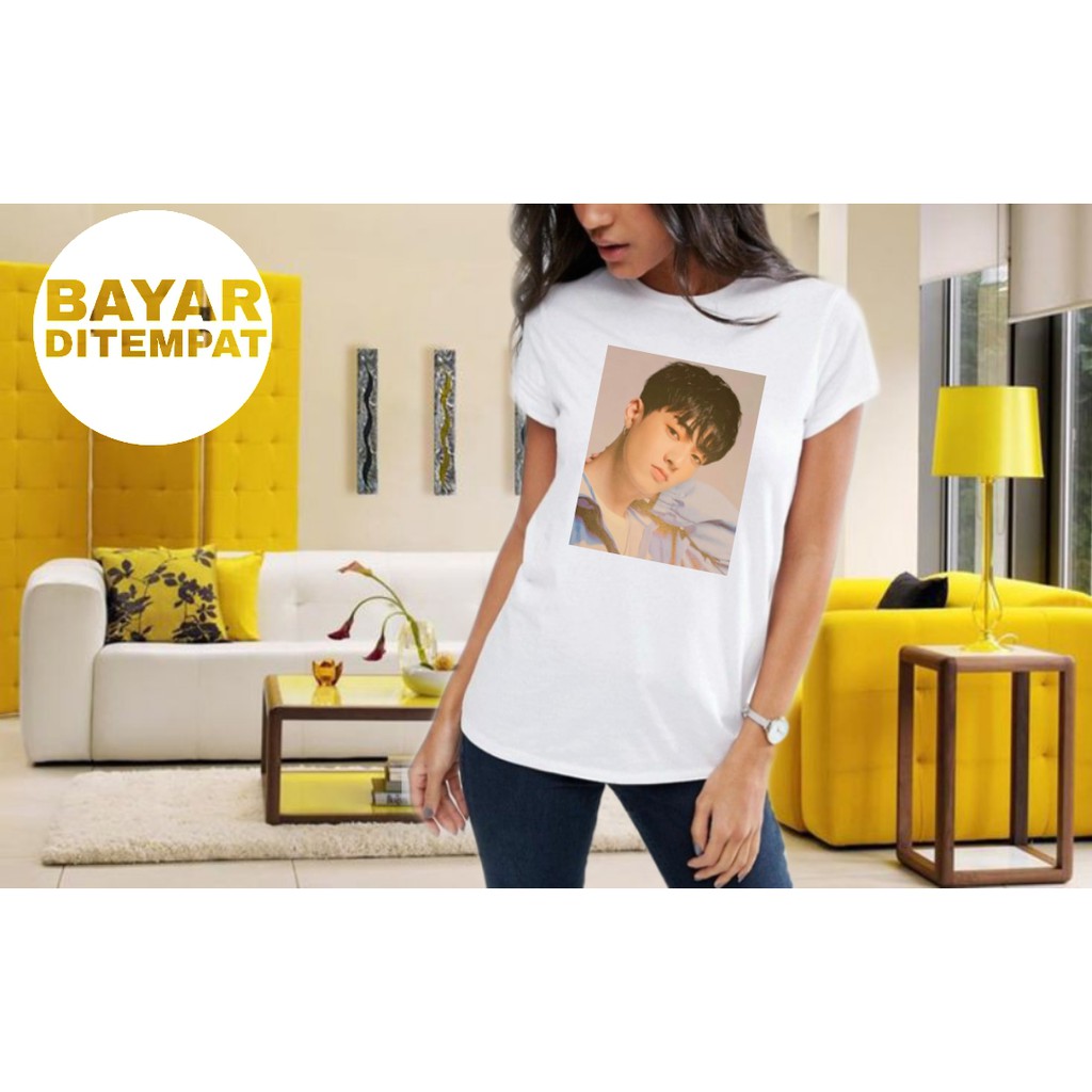 Kaos Atasan Wanita Lengan Dewasa/Kaos Kekinian Wanita/Kaos Modern Korea Oblong/Baju Haruto