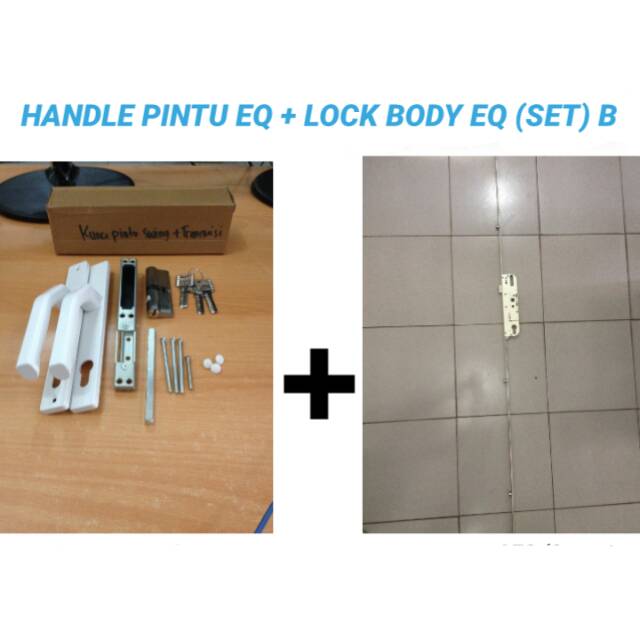 Handle Pintu Eq + Lock Body Eq (set)b (handle Pintu Swing + Transmisi)