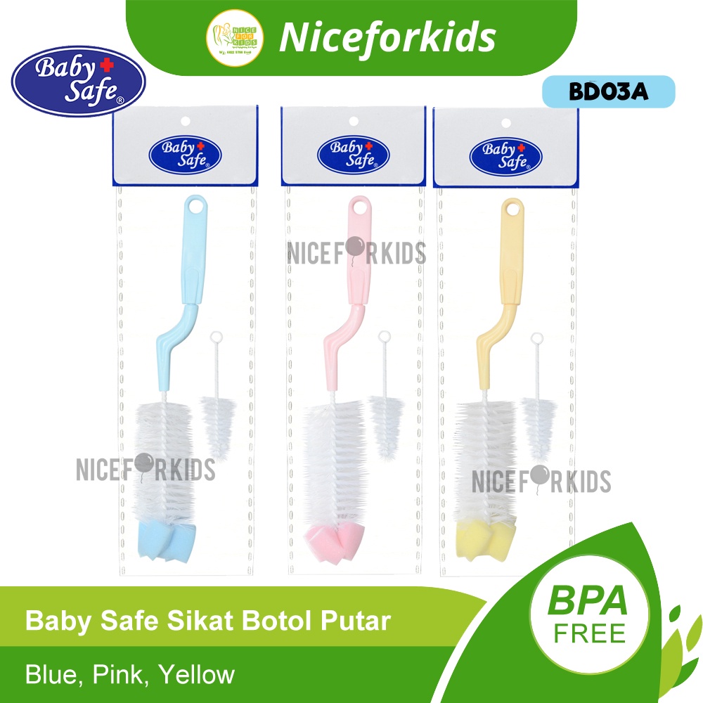 Baby Safe Sikat Botol Putar Rotaring Handle ( BD03A )