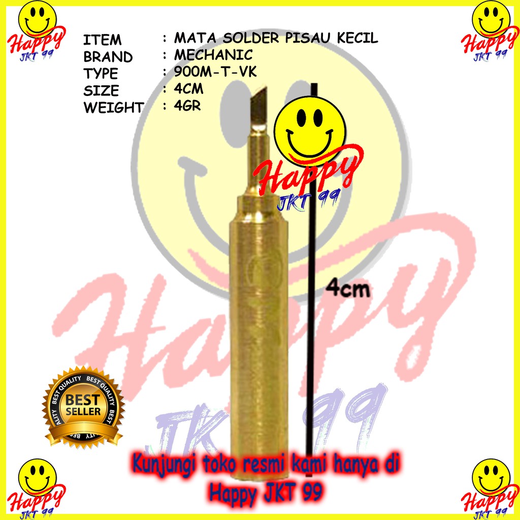 [ HAPPY JKT 99 ] MATA SOLDER TEMBAGA PISAU KECIL MECHANIC 900M-T-VK ORIGINAL